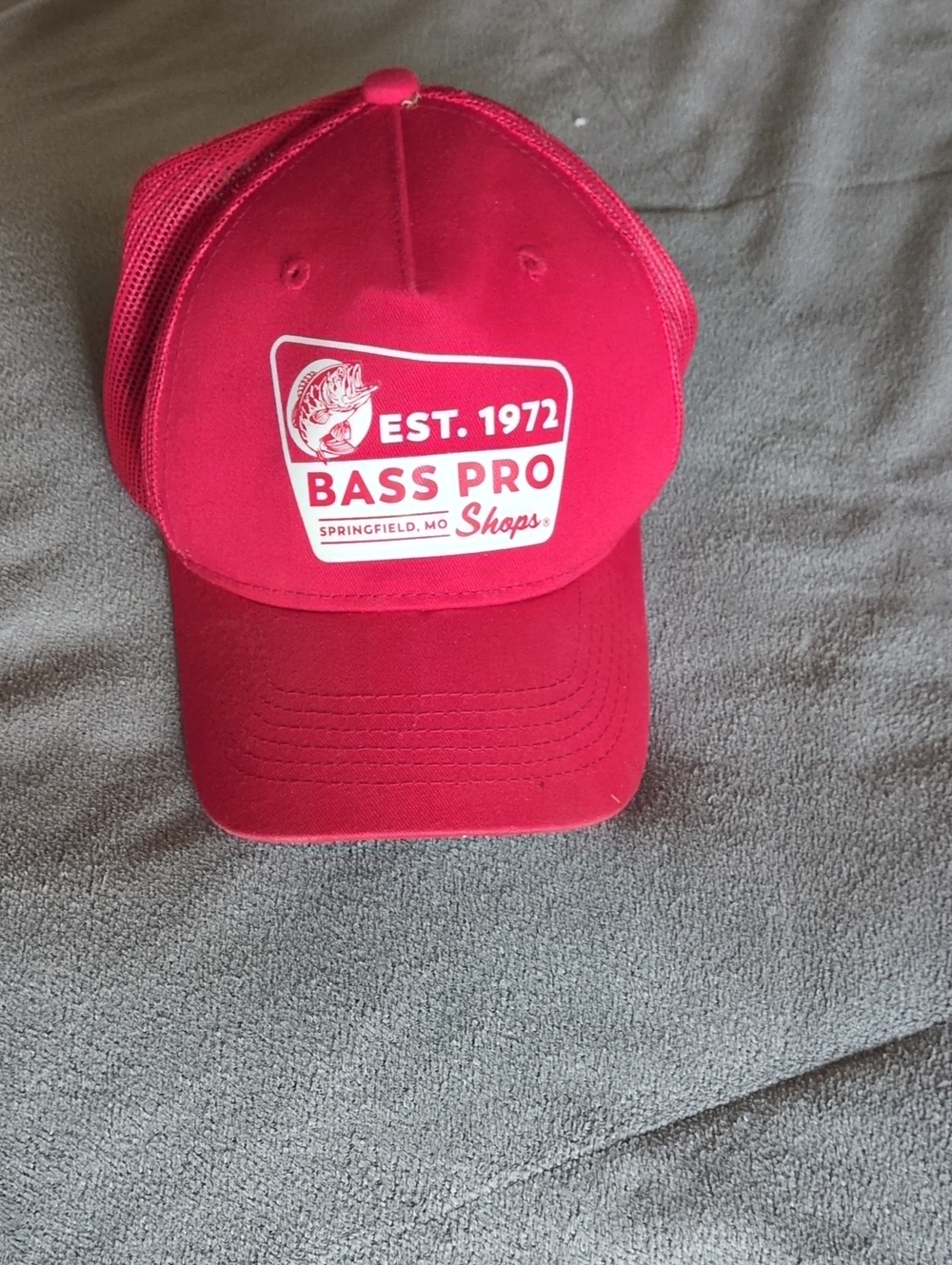 Bass Pro Shops Bright Red Logo Trucker Cap